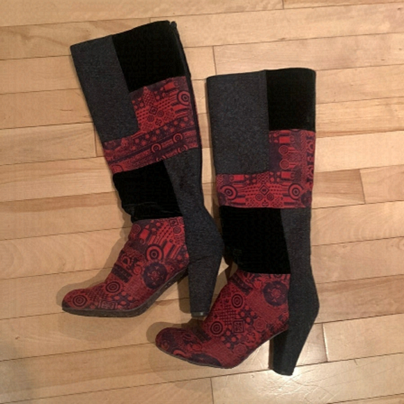 Desigual Textured heeled boots Shanon - Picture 3 of 12
